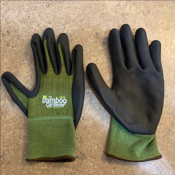 The Bamboo Gardener LARGE Gardening Gloves by Bellingham C5371L Nitrile Palm - Picture 5 of 6